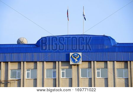 Gorno-Altaisk, Russia - July 12, 2016: Lenin Square, Gorno-Altaisk, Altai Republic, Siberia, Russia