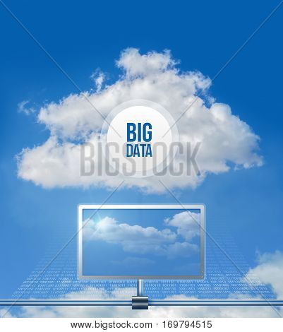 Cloud big data concept design illustration banner