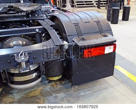 Rear of a truck with modern LED rear light