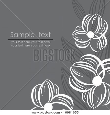 Dunkle Blumen Hintergrund. Vektor.