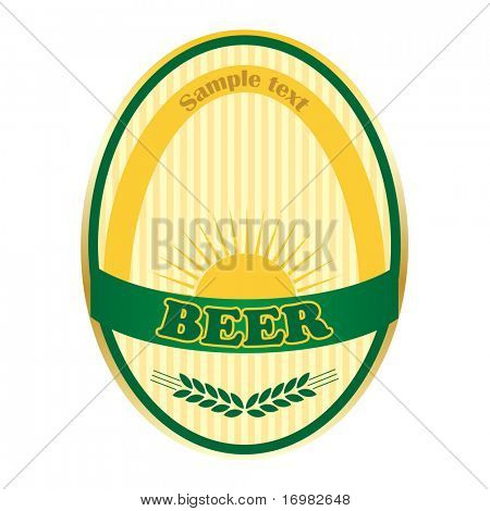 Návrh štítku pivo. Vektorový formát.