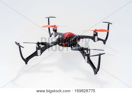 Quadcopter drone isolated on a white background