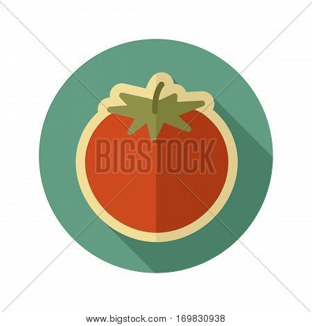 Tomato flat icon. Vegetable vector illustration eps 10
