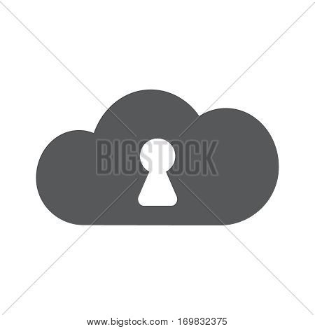 Vector cloud security icon. Secure connection. Premium quality graphic design. Modern signs, outline symbols collection, simple thin line icons set for websites, web design, mobile app, infographics
