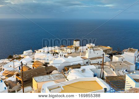 View of Chora village on Anafi island.