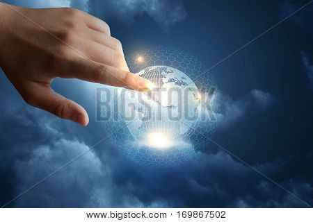 Modern intonational global network concept design .