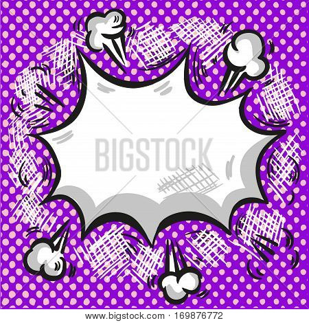 Pop art comic style vector illustration with explosion