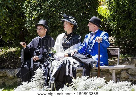 CAGLIARI, ITALY - May 29, 2016: Sunday at La Grande Jatte VIII Ed. At the Public Gardens - Sardinia