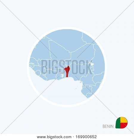 Map Icon Benin. Blue Vector & Photo (Free Trial) | Bigstock