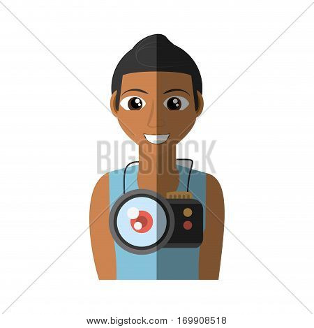 man with camara icon design, vector illustration image