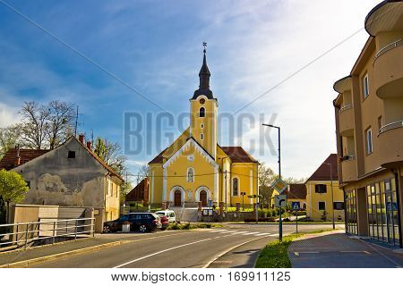 Town Of Ivanec Church View, Zagorje Region Of Croatia