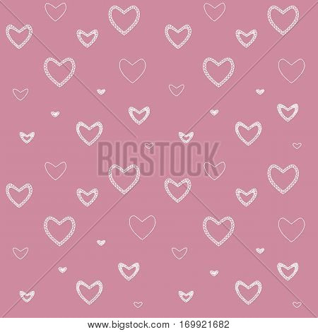 seamless pattern with mosaic valentine's hearts. vector illustration.