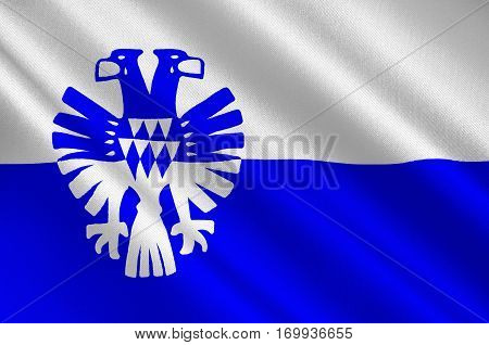 Flag of Arnhem is a city and municipality situated in the eastern part of the Netherlands. 3d illustration