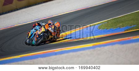 VALENCIA, SPAIN - NOV 13: 36 Kallio during Motogp Grand Prix of the Comunidad Valencia on November 13, 2016 in Valencia, Spain.