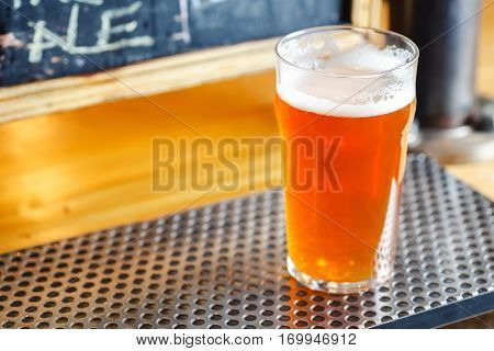 Pale Ale On A Bar Counter