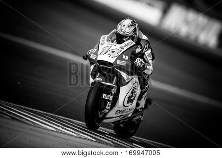 VALENCIA, SPAIN - NOV 12: Ratthapark Wilairot in Moto2 Qualifying during Motogp Grand Prix of the Comunidad Valencia on November 12, 2016 in Valencia, Spain.