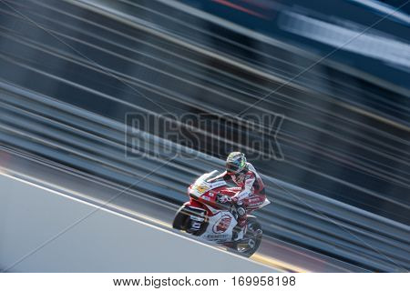 VALENCIA, SPAIN - NOV 12: Wilairot in Moto2 practice during Motogp Grand Prix of the Comunidad Valencia on November 12, 2016 in Valencia, Spain.
