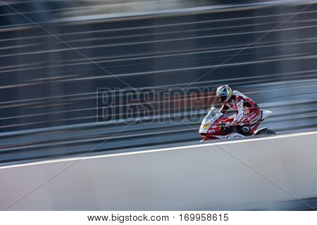 VALENCIA, SPAIN - NOV 12: Wilairot in Moto2 practice during Motogp Grand Prix of the Comunidad Valencia on November 12, 2016 in Valencia, Spain.