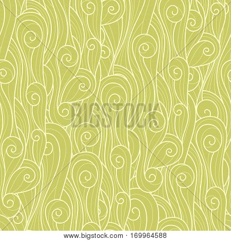 vector seamless pattern doodle swirl and line vertical monochrome