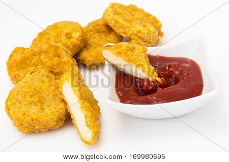 Fast food assortment isolated on white background