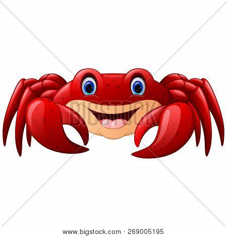 Vector Illustration Cartoon Of The Red Marine Crab