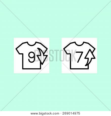 Substituted Change Player, Outline  Vector Icon Soccer Related