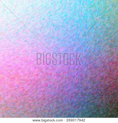 Illustration Of Abstract Magenta, Blue And Green Impressionist Pointlilism Square Background