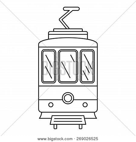 City Tramcar Icon. Outline City Tramcar Vector Icon For Web Design Isolated On White Background