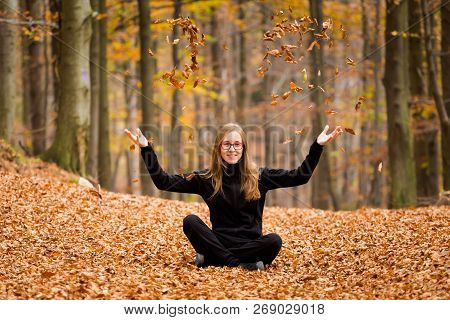 Beautiful Girl In Beskidy Mountains