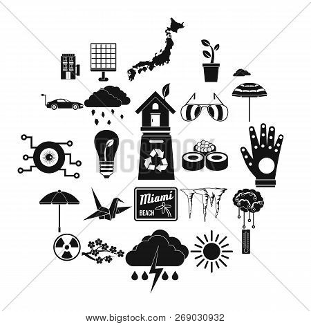Very Bad Weather Icons Set. Simple Set Of 25 Very Bad Weather Vector Icons For Web Isolated On White