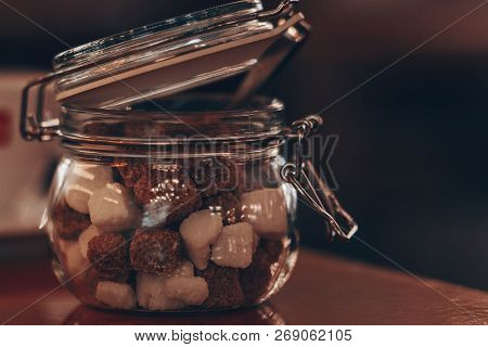 Saint Petersburg, Russia - 6 June 2018: Sugar Bowl Glass.