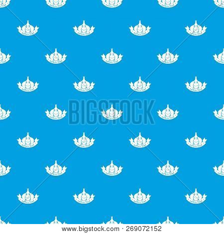 Garlic Pattern Vector Seamless Blue Repeat For Any Use