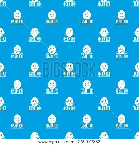 Potato Pattern Vector Seamless Blue Repeat For Any Use