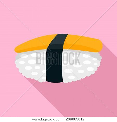 Unagi Sushi Icon. Flat Illustration Of Unagi Sushi Vector Icon For Web Design