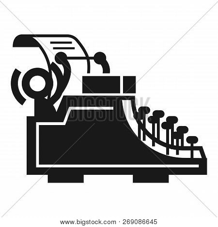 Desk Typewriter Icon. Simple Illustration Of Desk Typewriter Vector Icon For Web Design Isolated On 