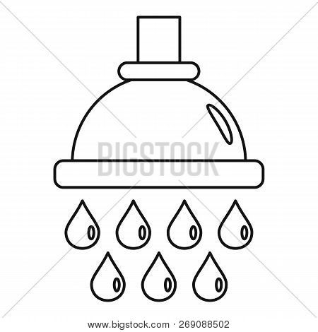 Water Drop Wash Icon. Outline Water Drop Wash Vector Icon For Web Design Isolated On White Backgroun