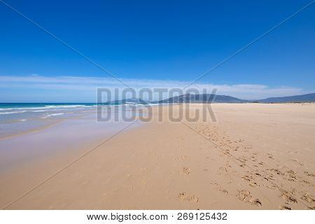 Seashore In Sandy And Lonely Beach Los Lances In Tarifa