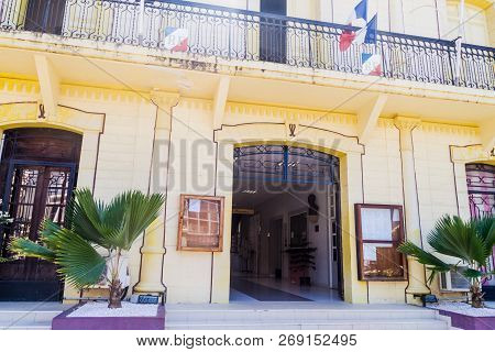 Cayenne, French Guiana - August 3, 2015: View Of A Town Hall In Cayenne, Capital Of French Guiana.