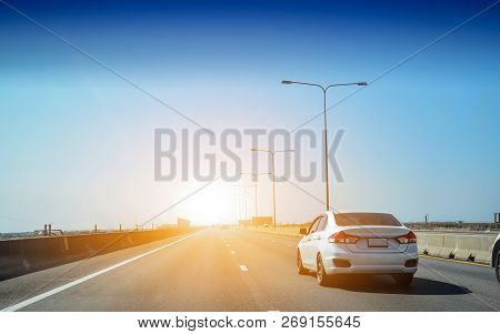 Car Driving On Highway Road Auto Speed Transportation