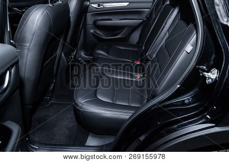 Novosibirsk, Russia - November 16, 2018: Mazda Cx5, Close-up Of The Rear Seats. Photography Of A Mod