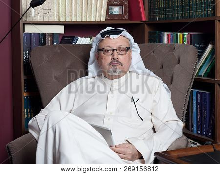 Portrait Of Washington Posts Saudi Journalist Jamal Khashoggi At His Home In Jeddah, Saudi Arabia - 