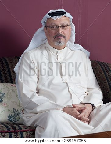 Portrait Of Washington Posts Saudi Journalist Jamal Khashoggi At His Home In Jeddah, Saudi Arabia - 