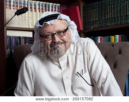 Portrait Of Washington Posts Saudi Journalist Jamal Khashoggi At His Home In Jeddah, Saudi Arabia - 