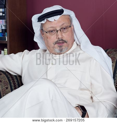 Portrait Of Washington Posts Saudi Journalist Jamal Khashoggi At His Home In Jeddah, Saudi Arabia - 