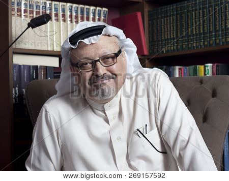 Portrait Of Washington Posts Saudi Journalist Jamal Khashoggi At His Home In Jeddah, Saudi Arabia - 