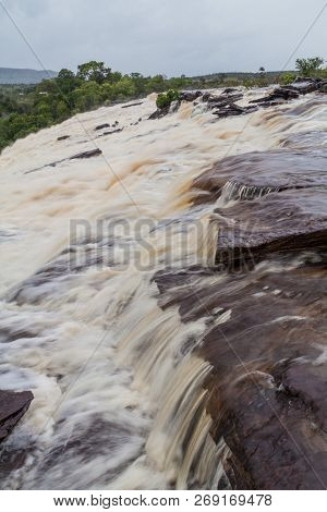 Canaima Lagoon Waterfalls At River Carrao In Venezuela
