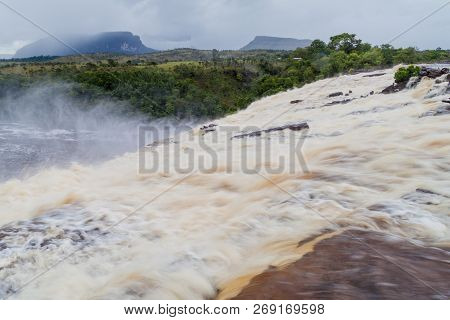 Canaima Lagoon Waterfalls At River Carrao In Venezuela