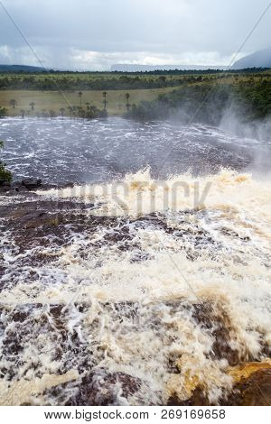 Canaima Lagoon Waterfalls At River Carrao In Venezuela
