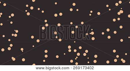 Beige Brown Shambolic Bubbles Backgrounds. Seamless Artistic Random Dots Texture. Chaotic Bright Dot