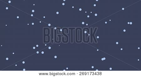 Dark Gray Blue Shambolic Bubbles Backgrounds. Seamless Artistic Random Dots Texture. Chaotic Bright 
